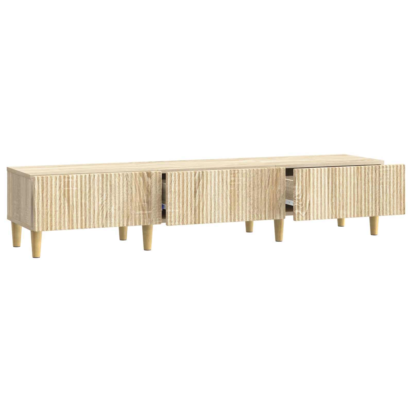 vidaXL Szafka pod telewizor z szufladą dąb Sonoma 147 x 34,5 x 30 cm