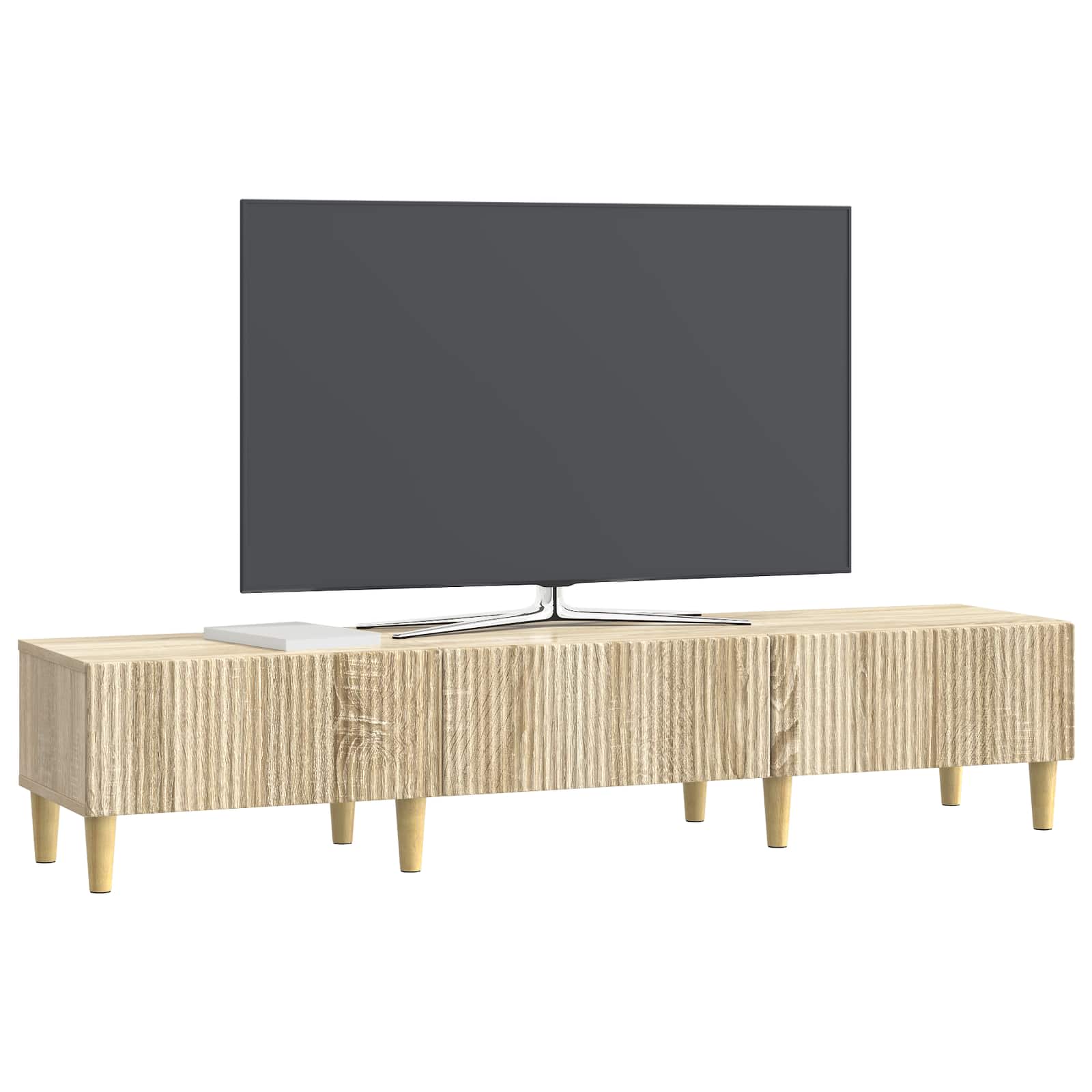 vidaXL Szafka pod telewizor z szufladą dąb Sonoma 147 x 34,5 x 30 cm