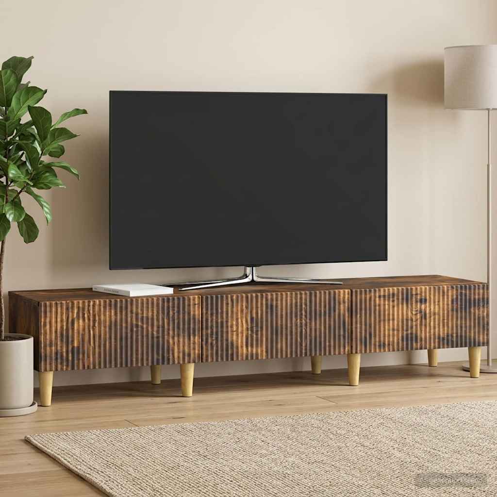 vidaXL Szafka pod telewizor z szufladą Dąb wędzony 147 x 34,5 x 30 cm