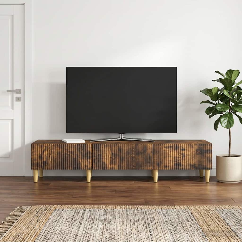 vidaXL Szafka pod telewizor z szufladą Dąb wędzony 147 x 34,5 x 30 cm