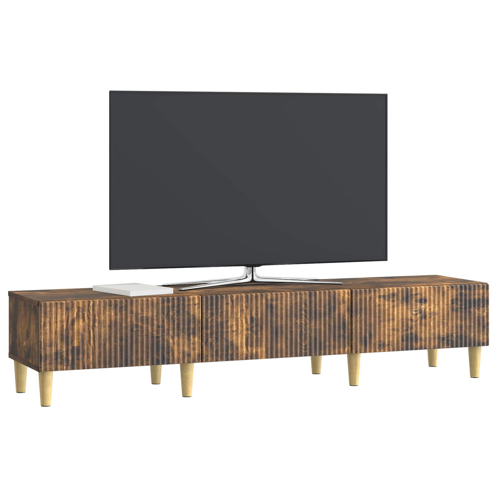 vidaXL Szafka pod telewizor z szufladą Dąb wędzony 147 x 34,5 x 30 cm