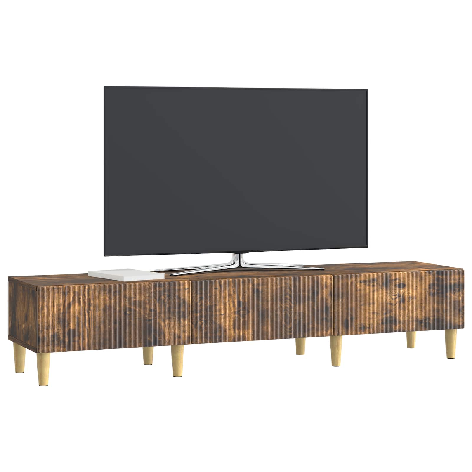vidaXL Szafka pod telewizor z szufladą Dąb wędzony 147 x 34,5 x 30 cm