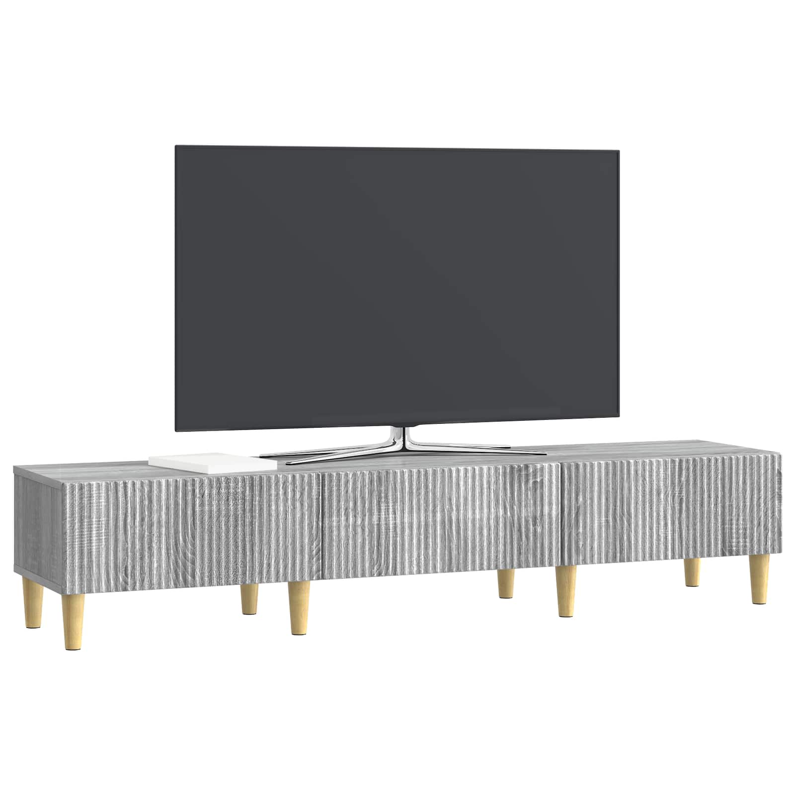 vidaXL Szafka pod telewizor z szufladą Szary Sonoma 147 x 34,5 x 30 cm