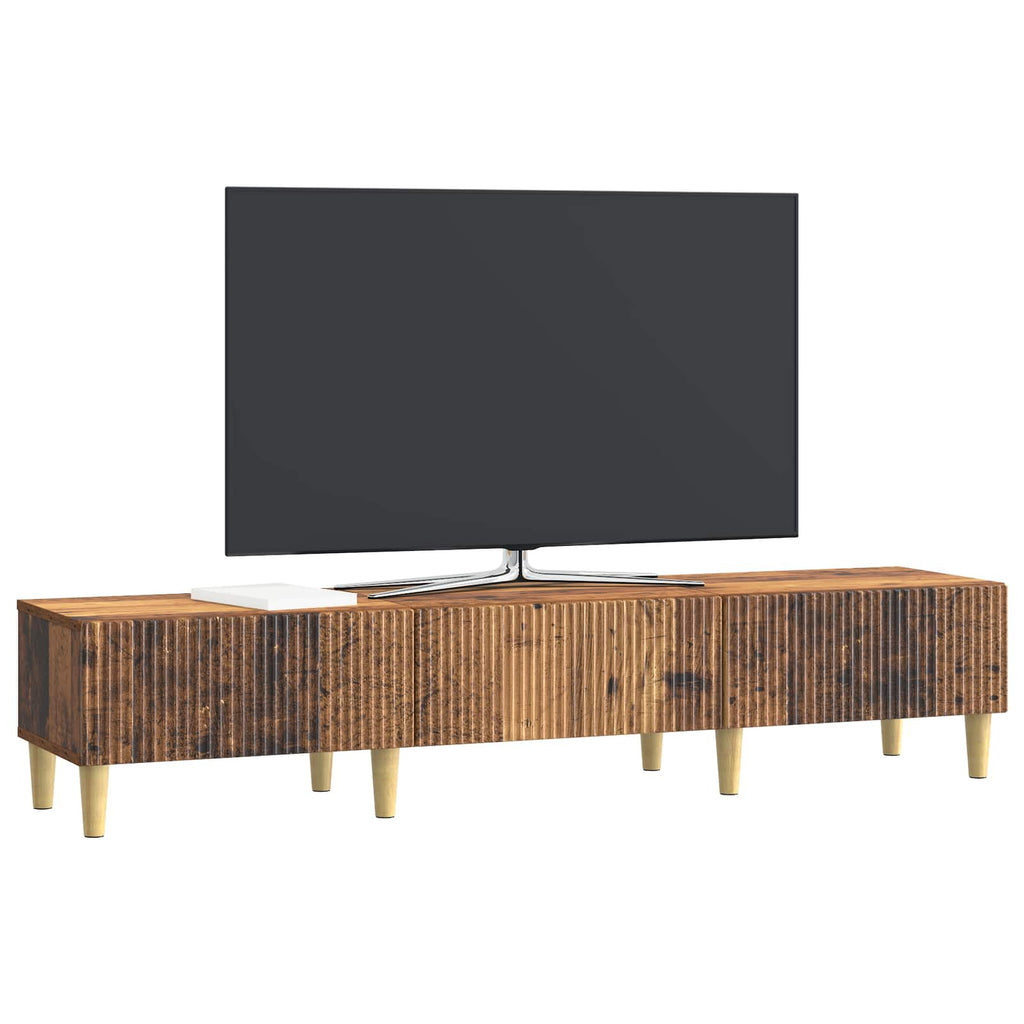 vidaXL Szafka pod telewizor z szufladą Stare drewno 147 x 34,5 x 30 cm