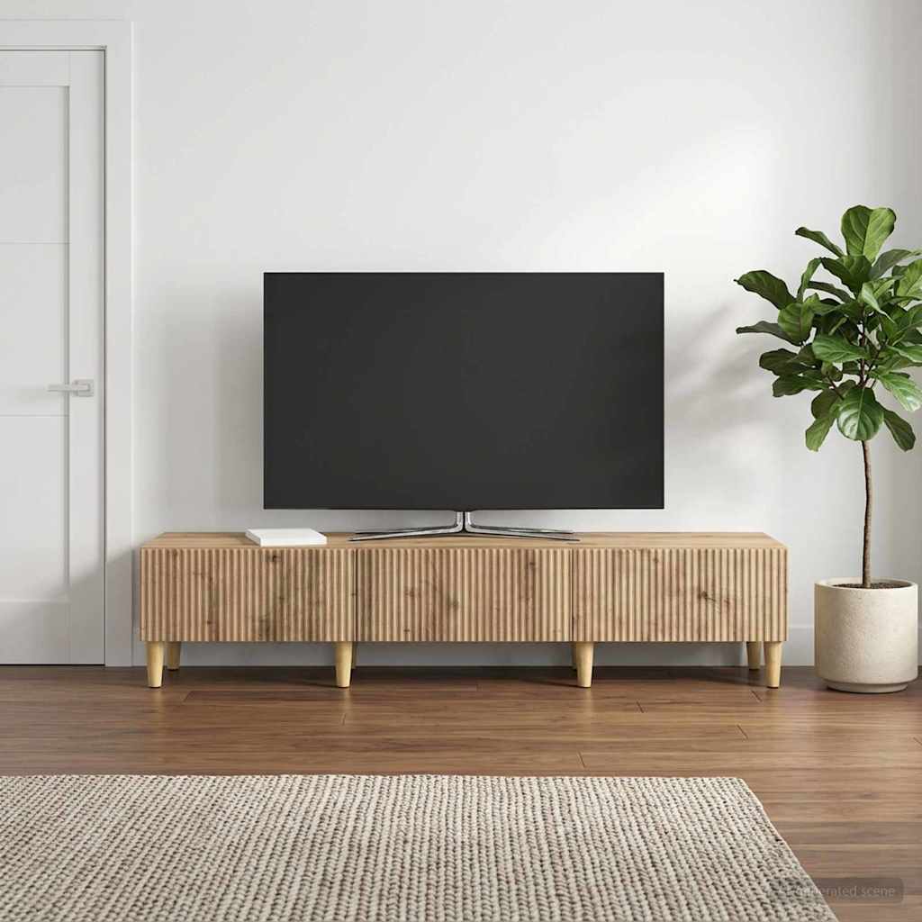 vidaXL Szafka pod telewizor 147 x 34,5 x 30 cm Dąb artisan