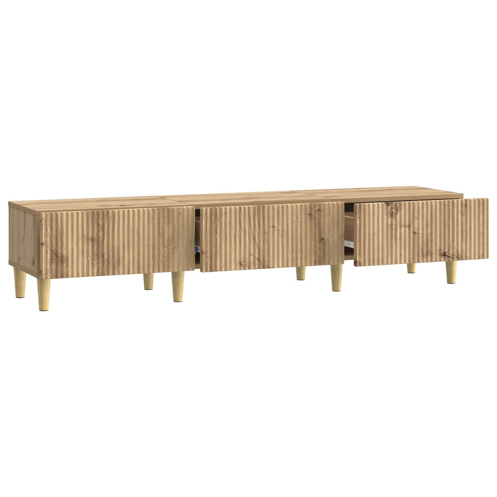 vidaXL Szafka pod telewizor z szufladą Dąb artisan 147 x 34,5 x 30 cm