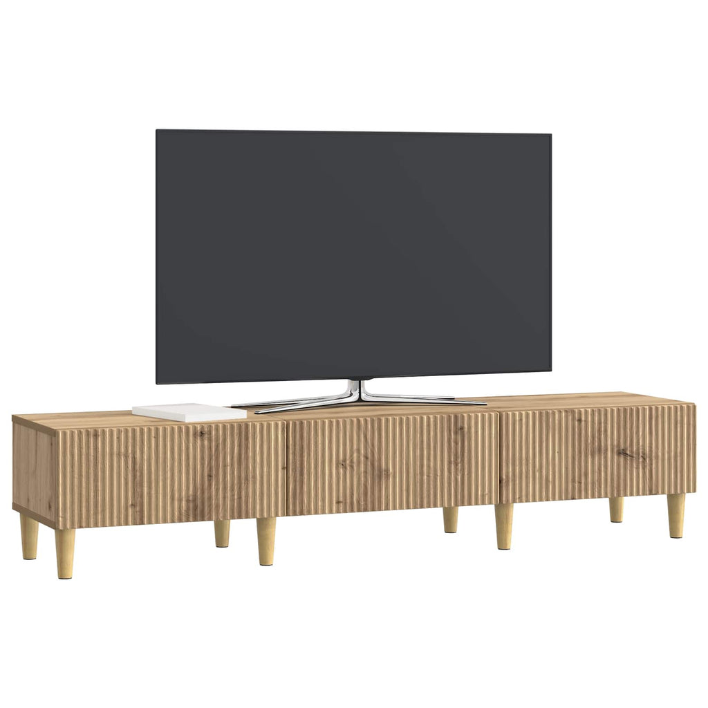 vidaXL Szafka pod telewizor z szufladą Dąb artisan 147 x 34,5 x 30 cm