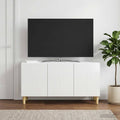 vidaXL Szafka pod telewizor Biały wysoki połysk 99 x 34,5 x 50 cm