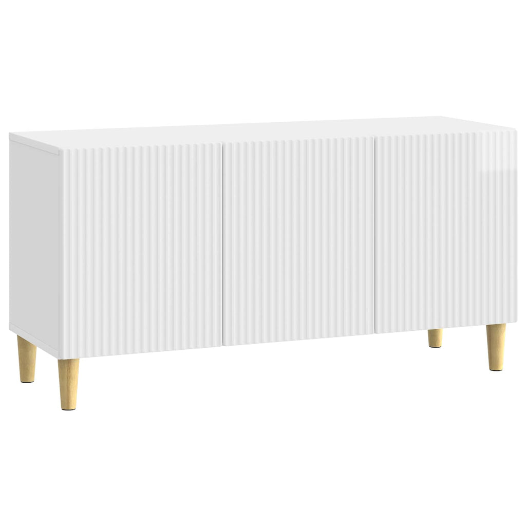 vidaXL Szafka pod telewizor Biały wysoki połysk 99 x 34,5 x 50 cm