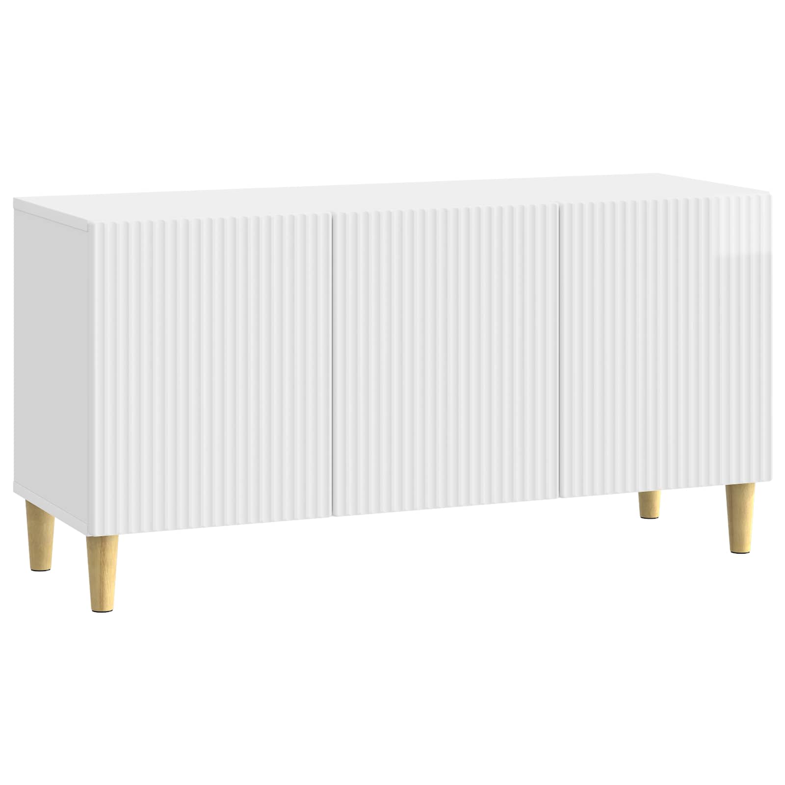 vidaXL Szafka pod telewizor Biały wysoki połysk 99 x 34,5 x 50 cm