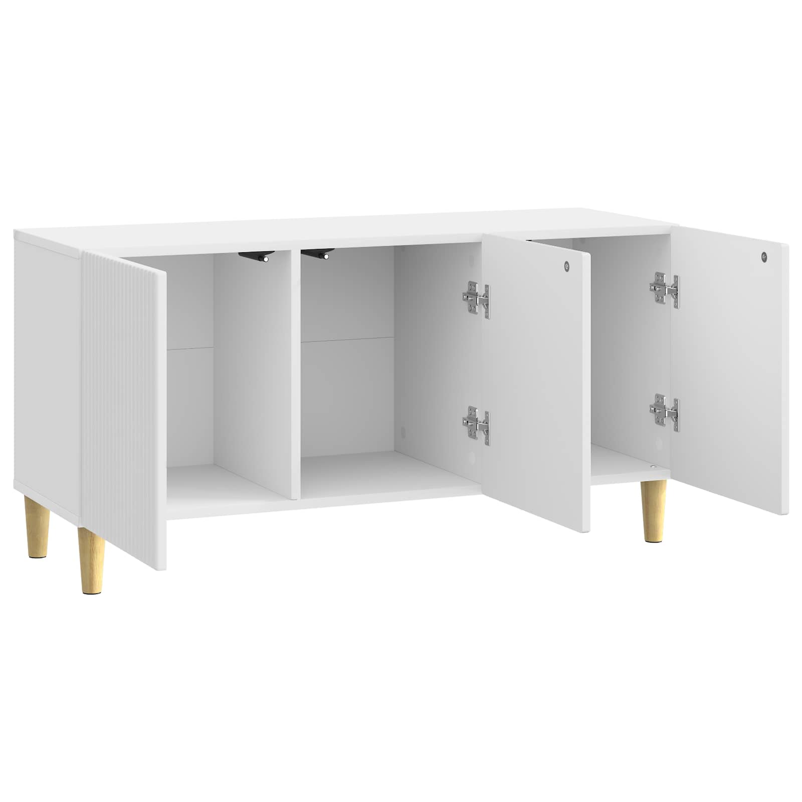 vidaXL Szafka pod telewizor Biały wysoki połysk 99 x 34,5 x 50 cm