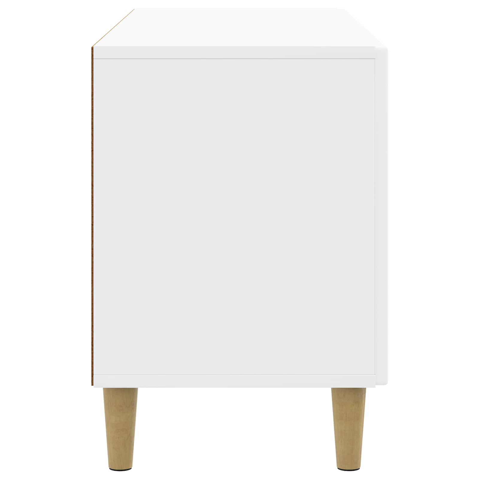 vidaXL Szafka pod telewizor Biały wysoki połysk 99 x 34,5 x 50 cm