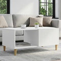 vidaXL Stolik kawowy Biały 90 x 50 x 40 cm Drewno inżynieryjne