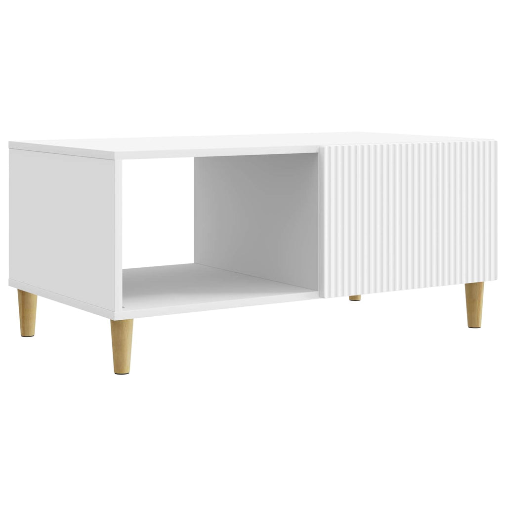 vidaXL Stolik kawowy Biały 90 x 50 x 40 cm Drewno inżynieryjne