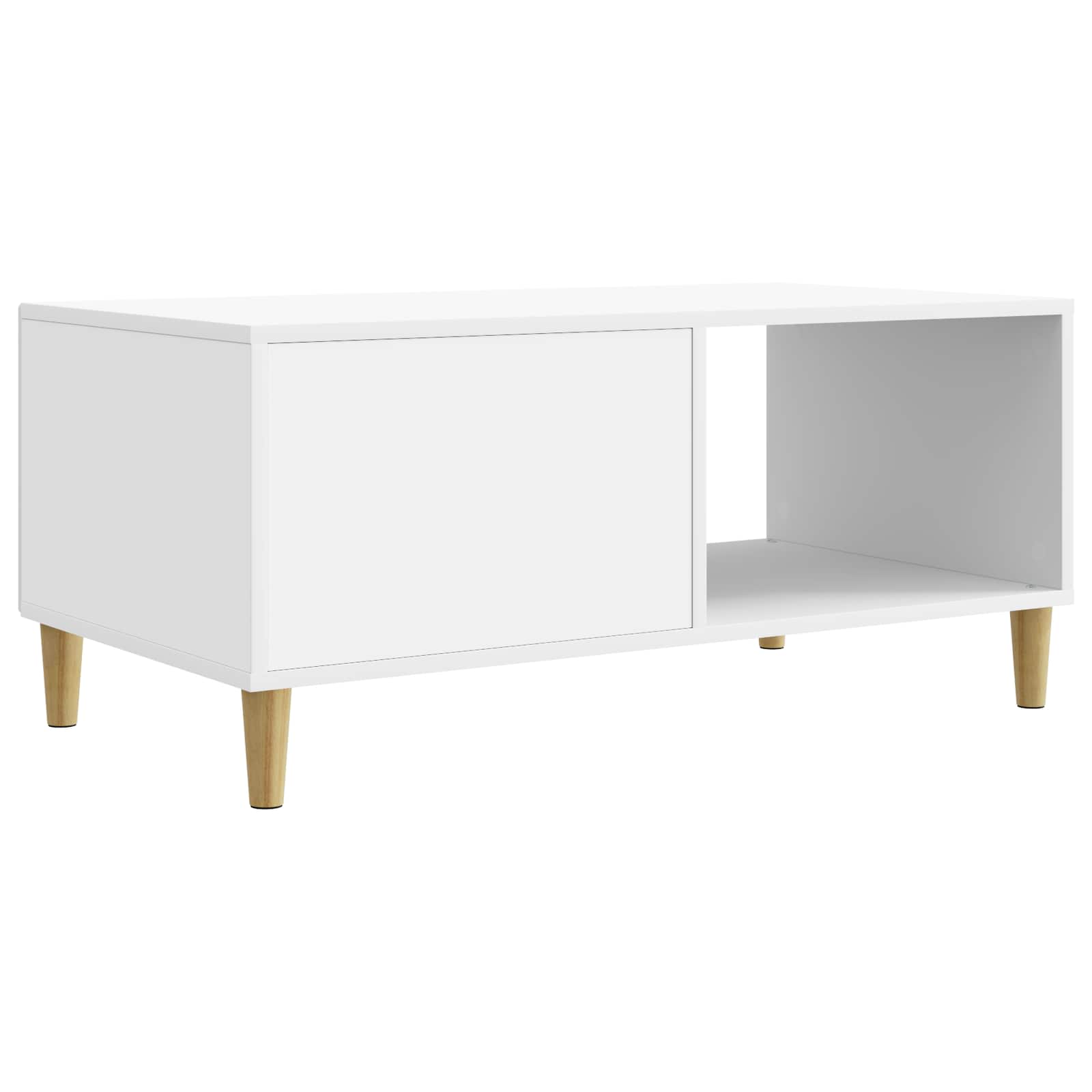 vidaXL Stolik kawowy Biały 90 x 50 x 40 cm Drewno inżynieryjne
