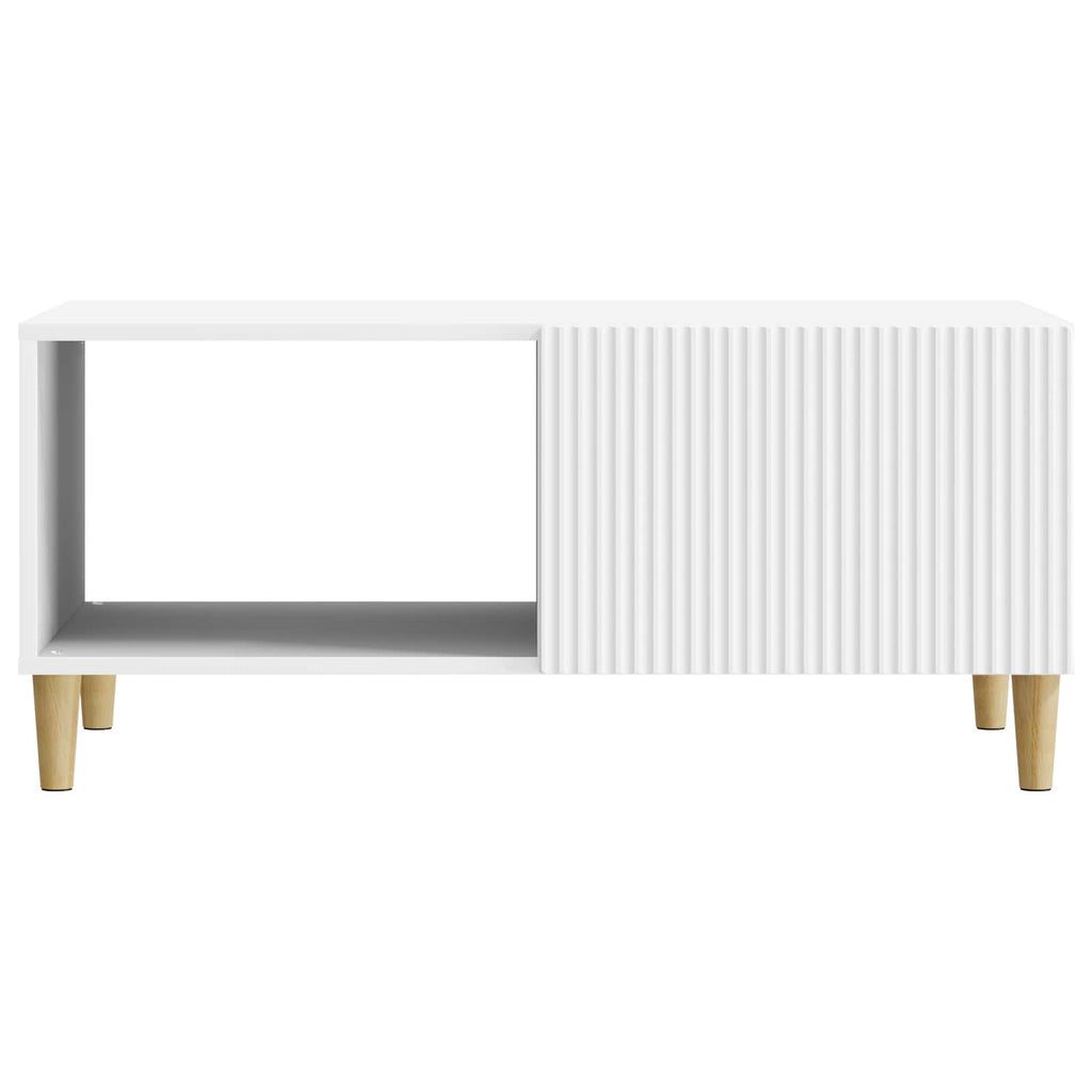 vidaXL Stolik kawowy Biały 90 x 50 x 40 cm Drewno inżynieryjne