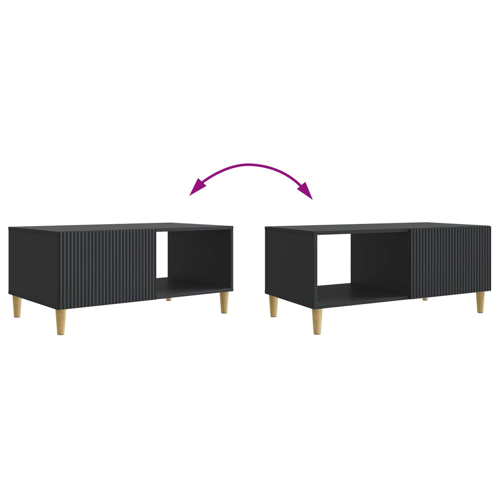 vidaXL Stolik kawowy Czarny 90 x 50 x 40 cm Drewno inżynieryjne