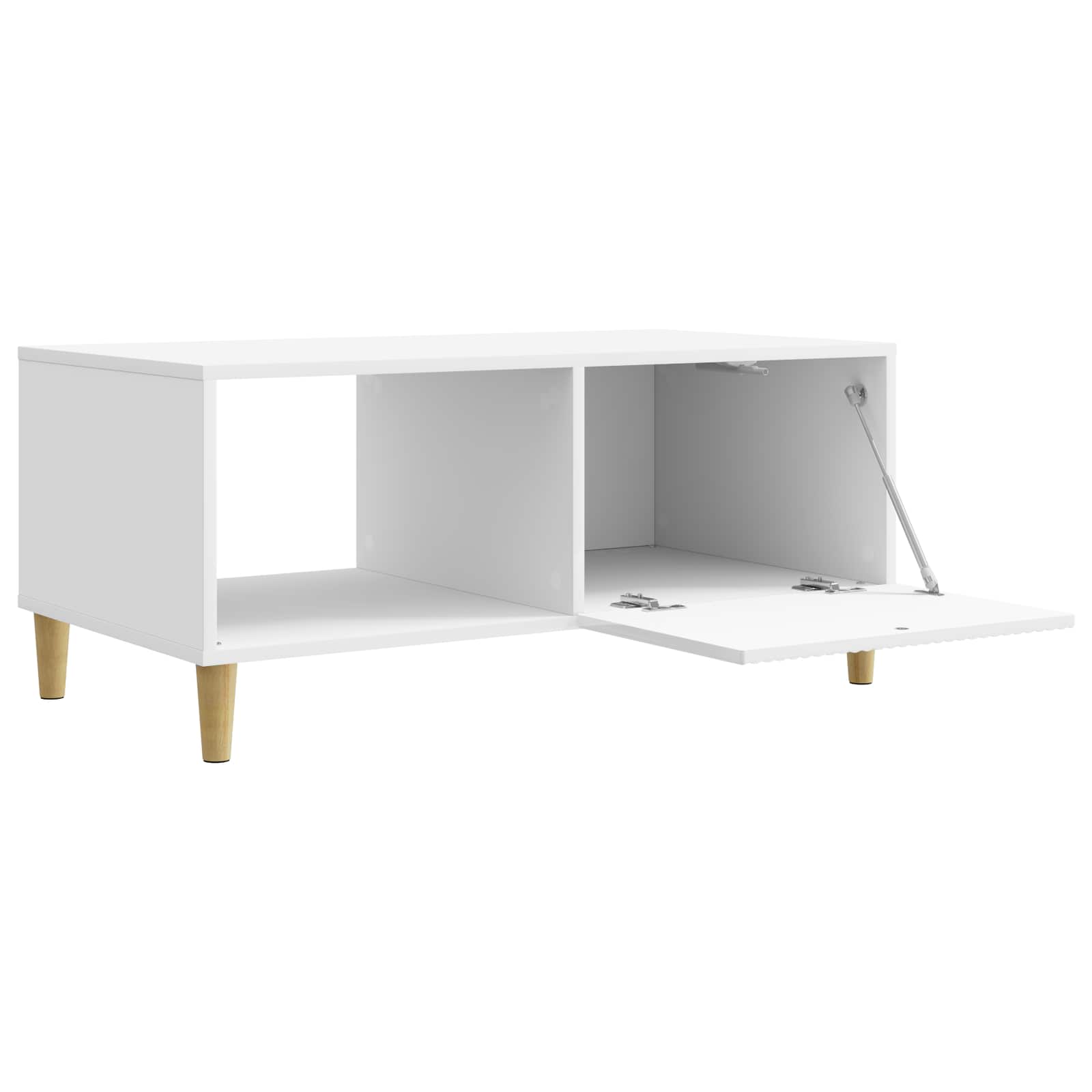 vidaXL Stolik kawowy Biały wysoki połysk 90 x 50 x 40 cm