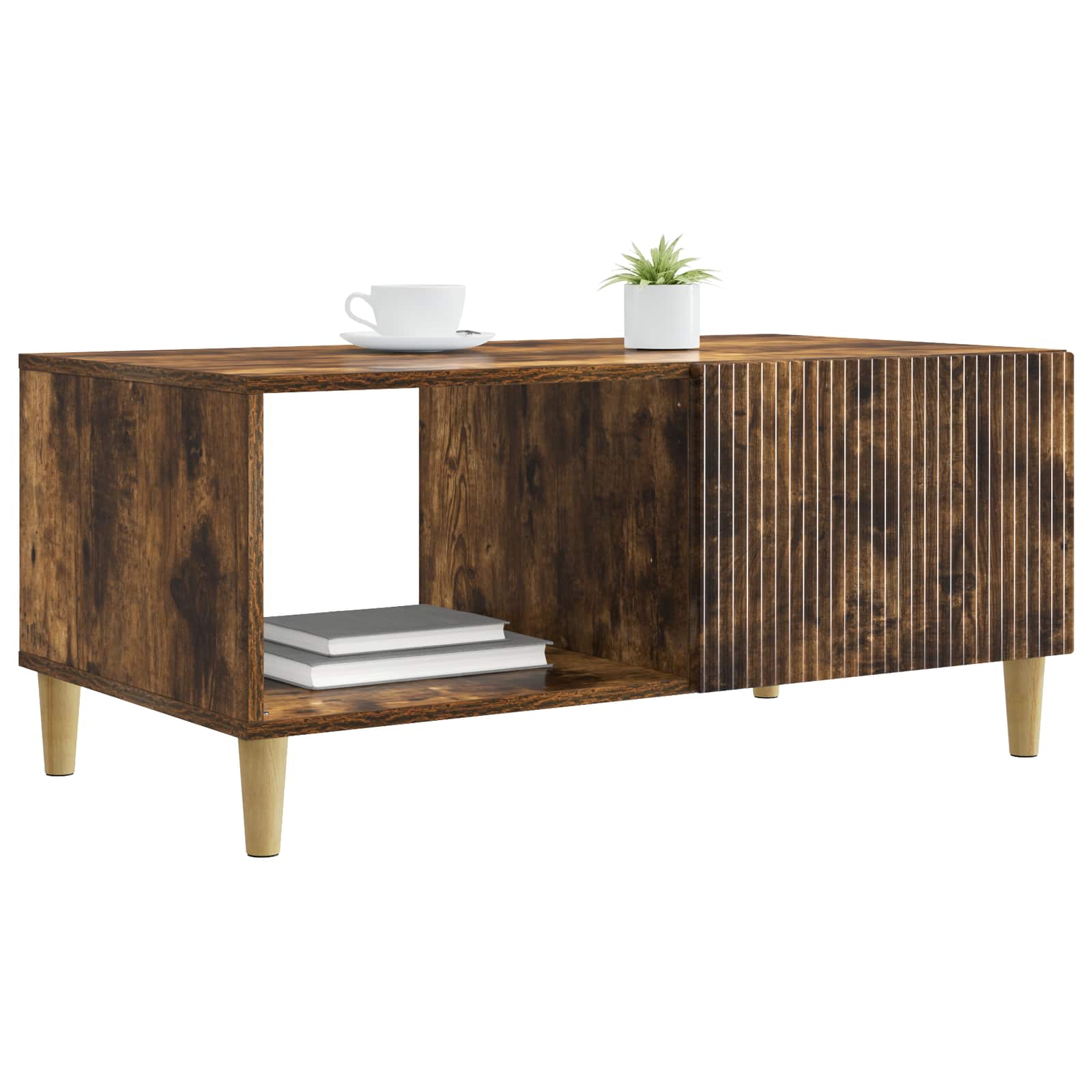 vidaXL Stolik kawowy Dąb wędzony 90 x 50 x 40 cm Drewno inżynieryjne