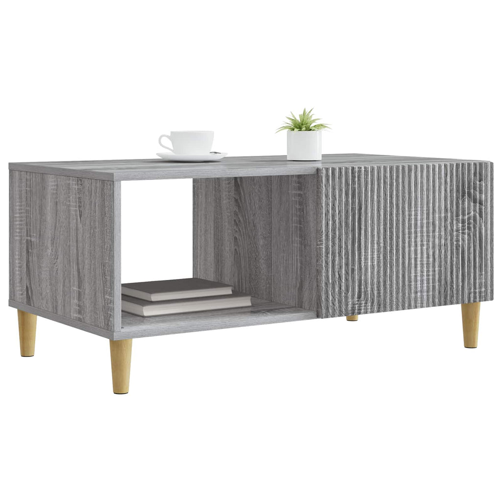 vidaXL Stolik kawowy Szary Sonoma 90 x 50 x 40 cm Drewno inżynieryjne