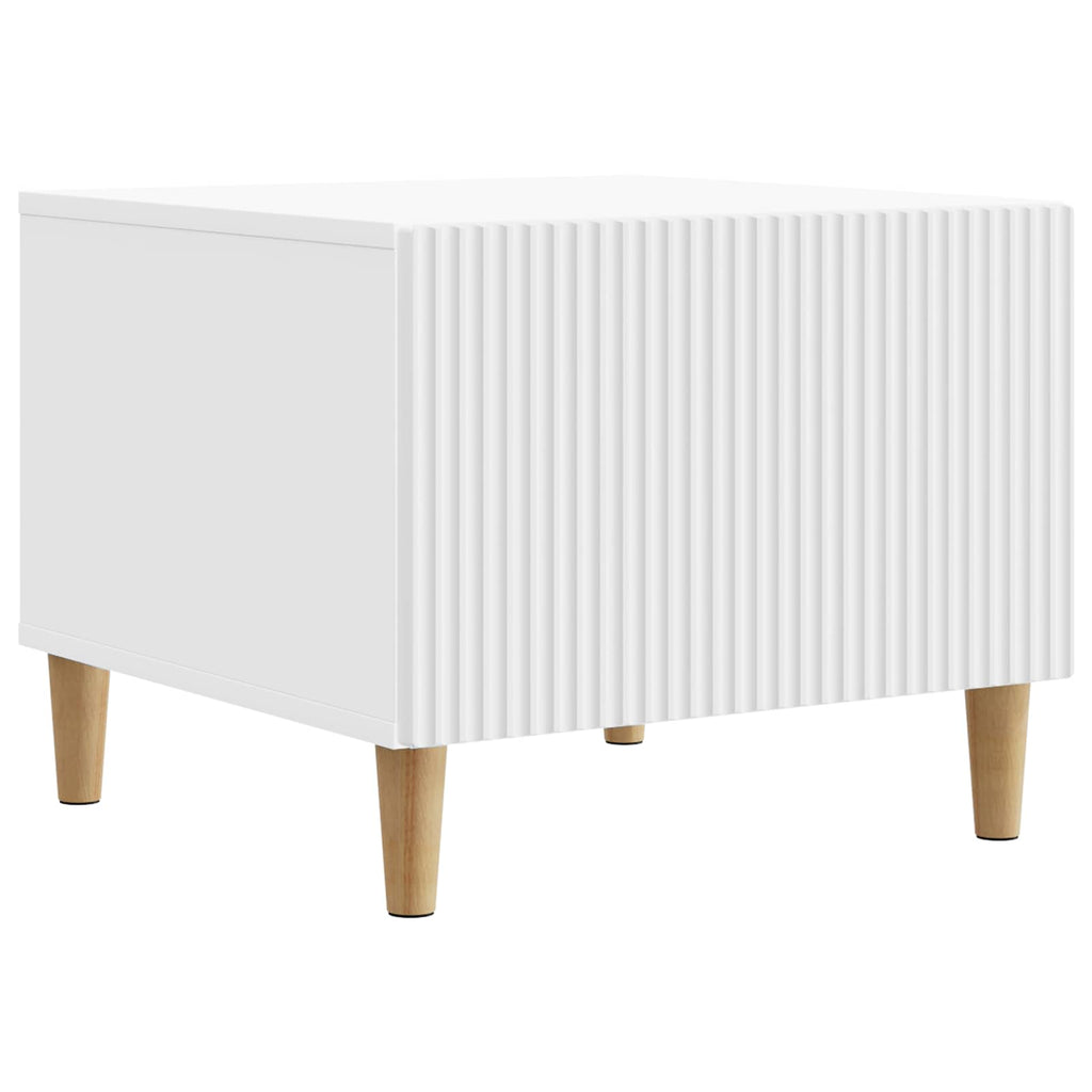 vidaXL Stolik kawowy Biały 49 x 50 x 40 cm Drewno inżynieryjne