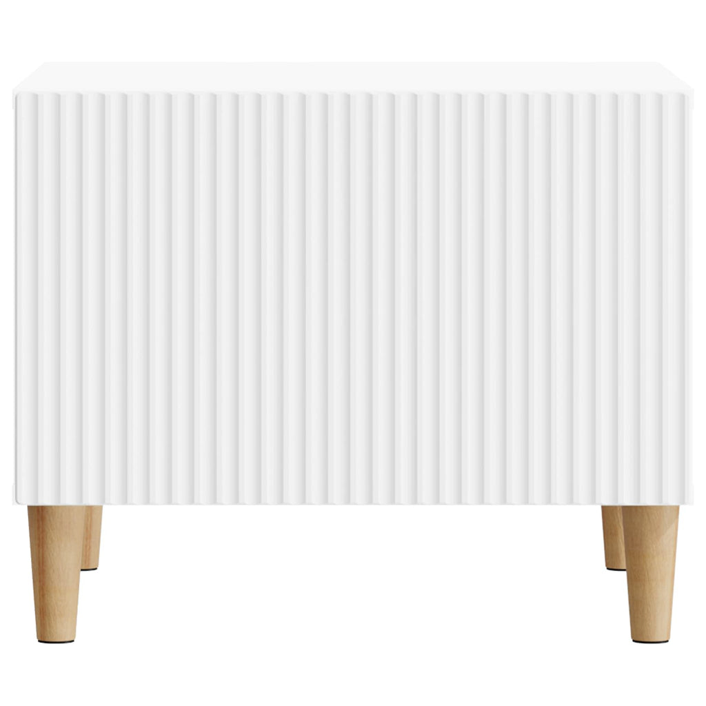 vidaXL Stolik kawowy Biały 49 x 50 x 40 cm Drewno inżynieryjne