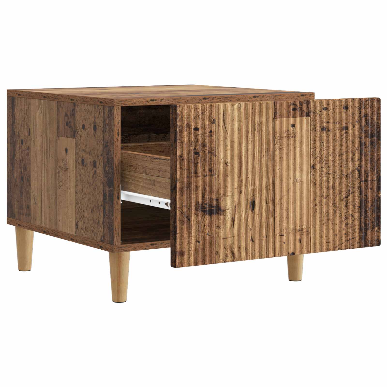 vidaXL Stolik kawowy Stare drewno 49 x 50 x 40 cm Drewno inżynieryjne