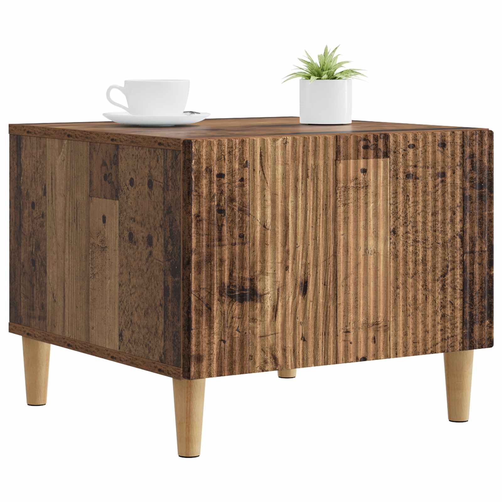 vidaXL Stolik kawowy Stare drewno 49 x 50 x 40 cm Drewno inżynieryjne