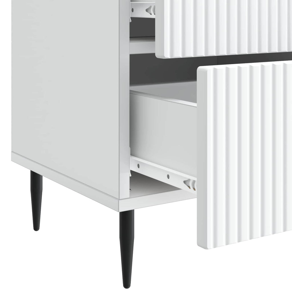 vidaXL Szafka Nocna z szufladą 2 pcs Biały 43 x 34,5 x 47,5 cm