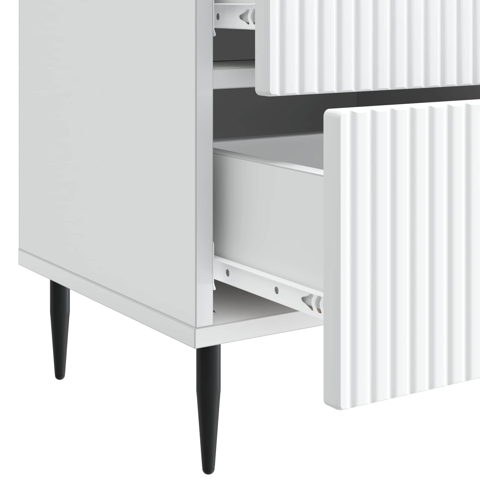 vidaXL Szafka Nocna z szufladą 2 pcs Biały 43 x 34,5 x 47,5 cm