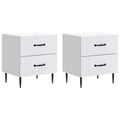vidaXL Szafka Nocna z szufladą 2 pcs Biały 43 x 34,5 x 47,5 cm