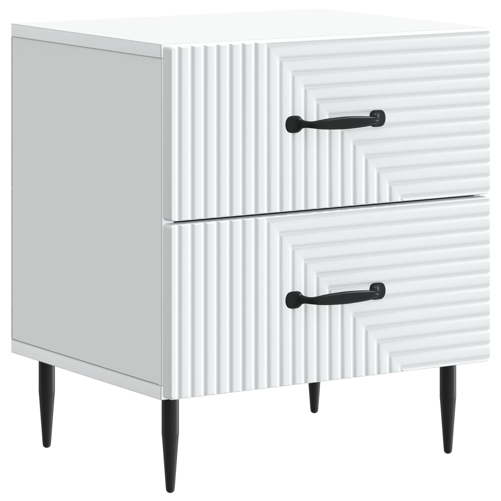 vidaXL Szafka Nocna z szufladą 2 pcs Biały 43 x 34,5 x 47,5 cm
