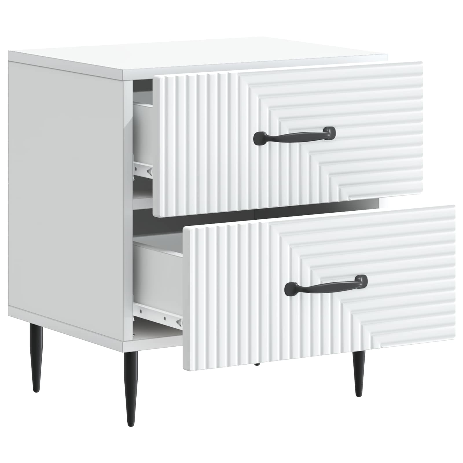 vidaXL Szafka Nocna z szufladą 2 pcs Biały 43 x 34,5 x 47,5 cm