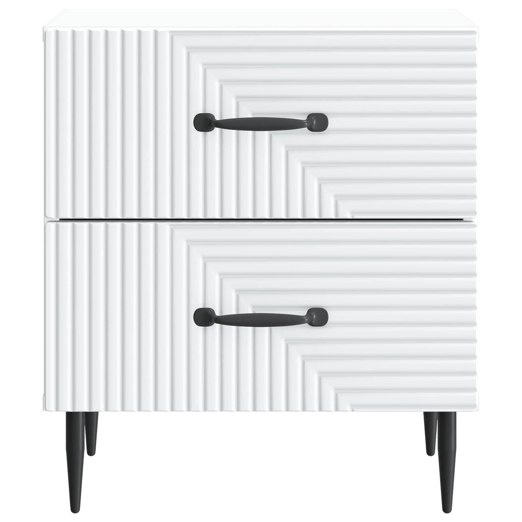 vidaXL Szafka Nocna z szufladą 2 pcs Biały 43 x 34,5 x 47,5 cm