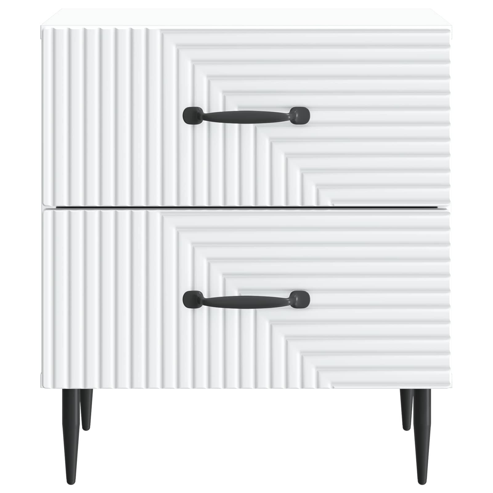 vidaXL Szafka Nocna z szufladą 2 pcs Biały 43 x 34,5 x 47,5 cm