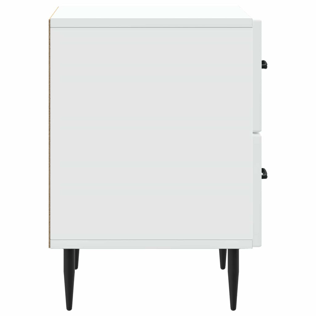 vidaXL Szafka Nocna z szufladą 2 pcs Biały 43 x 34,5 x 47,5 cm