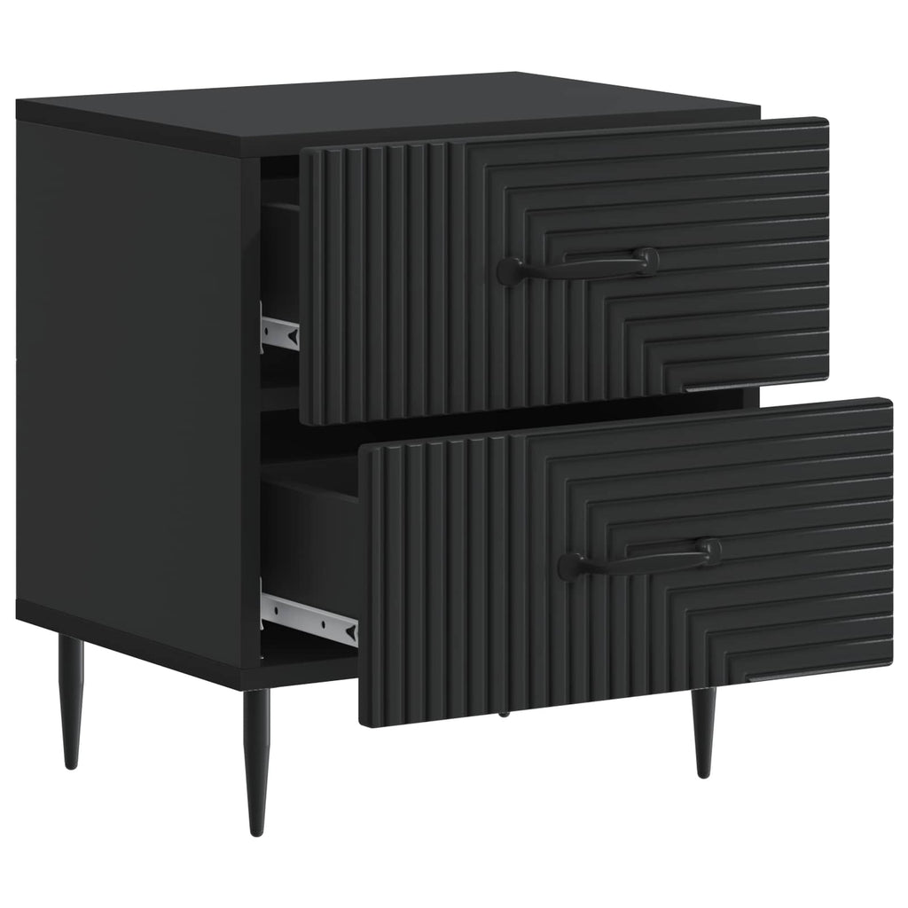 vidaXL Szafka Nocna Czarny 43 x 34,5 x 47,5 cm Drewno inżynieryjne