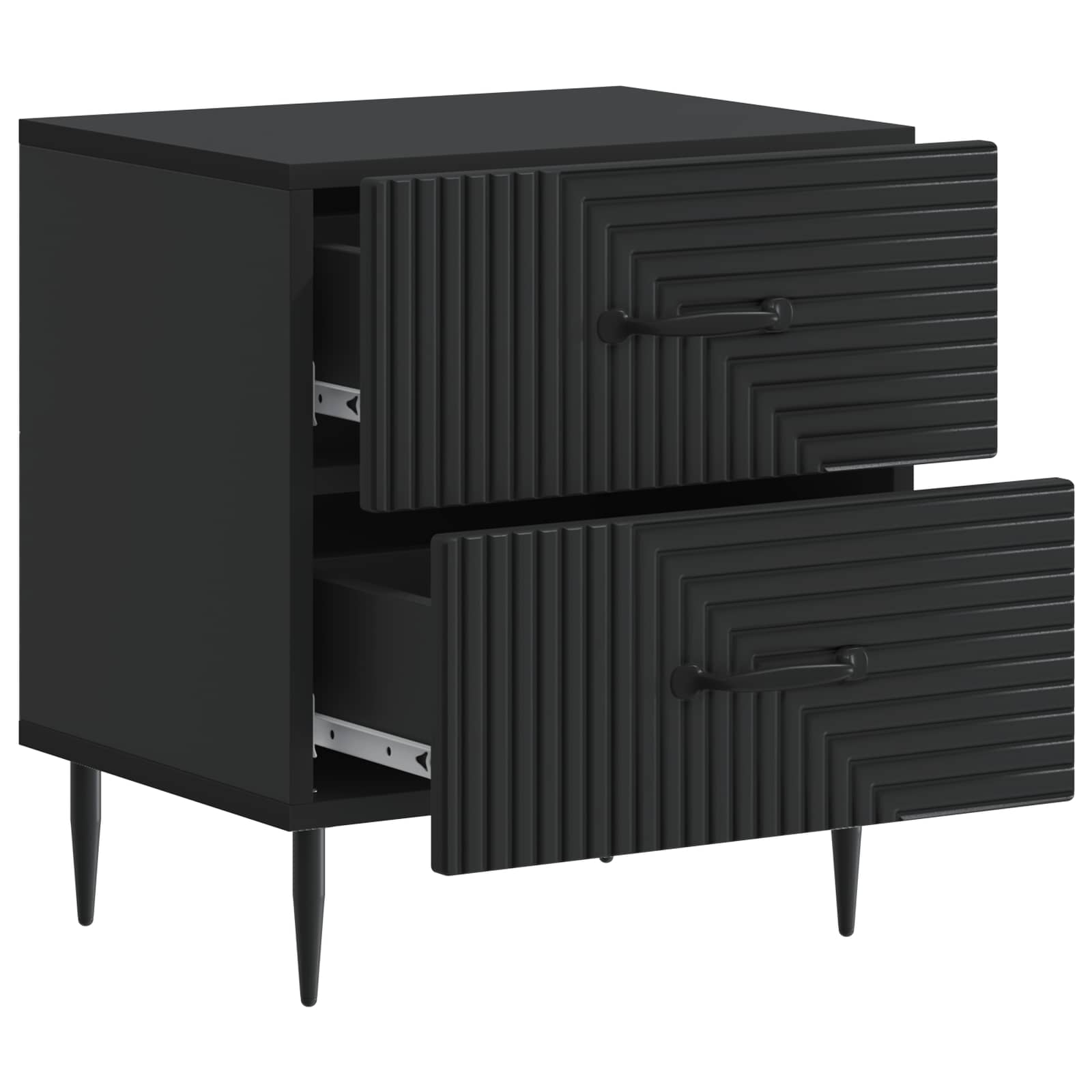 vidaXL Szafka Nocna Czarny 43 x 34,5 x 47,5 cm Drewno inżynieryjne