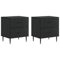 vidaXL Szafka Nocna z szufladą 2 pcs Czarny 43 x 34,5 x 47,5 cm