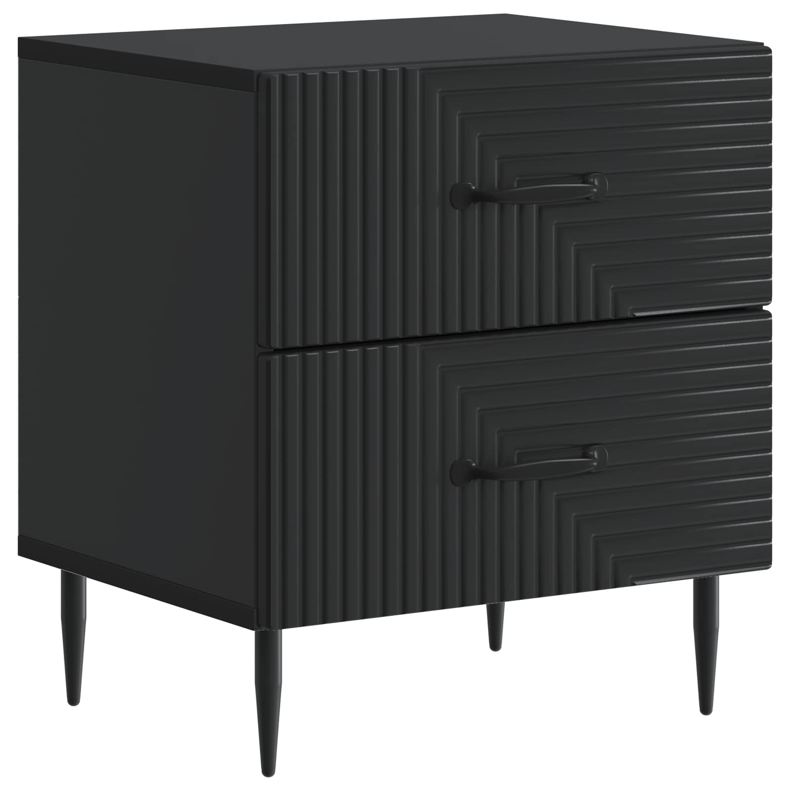 vidaXL Szafka Nocna z szufladą 2 pcs Czarny 43 x 34,5 x 47,5 cm