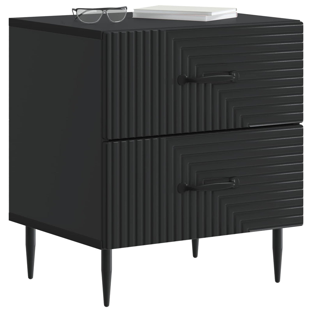 vidaXL Szafka Nocna z szufladą 2 pcs Czarny 43 x 34,5 x 47,5 cm