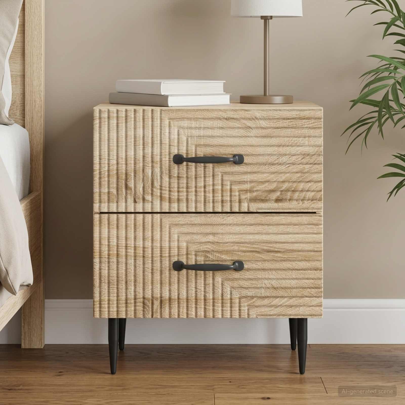 vidaXL Szafka Nocna dąb Sonoma 43 x 34,5 x 47,5 cm Drewno inżynieryjne