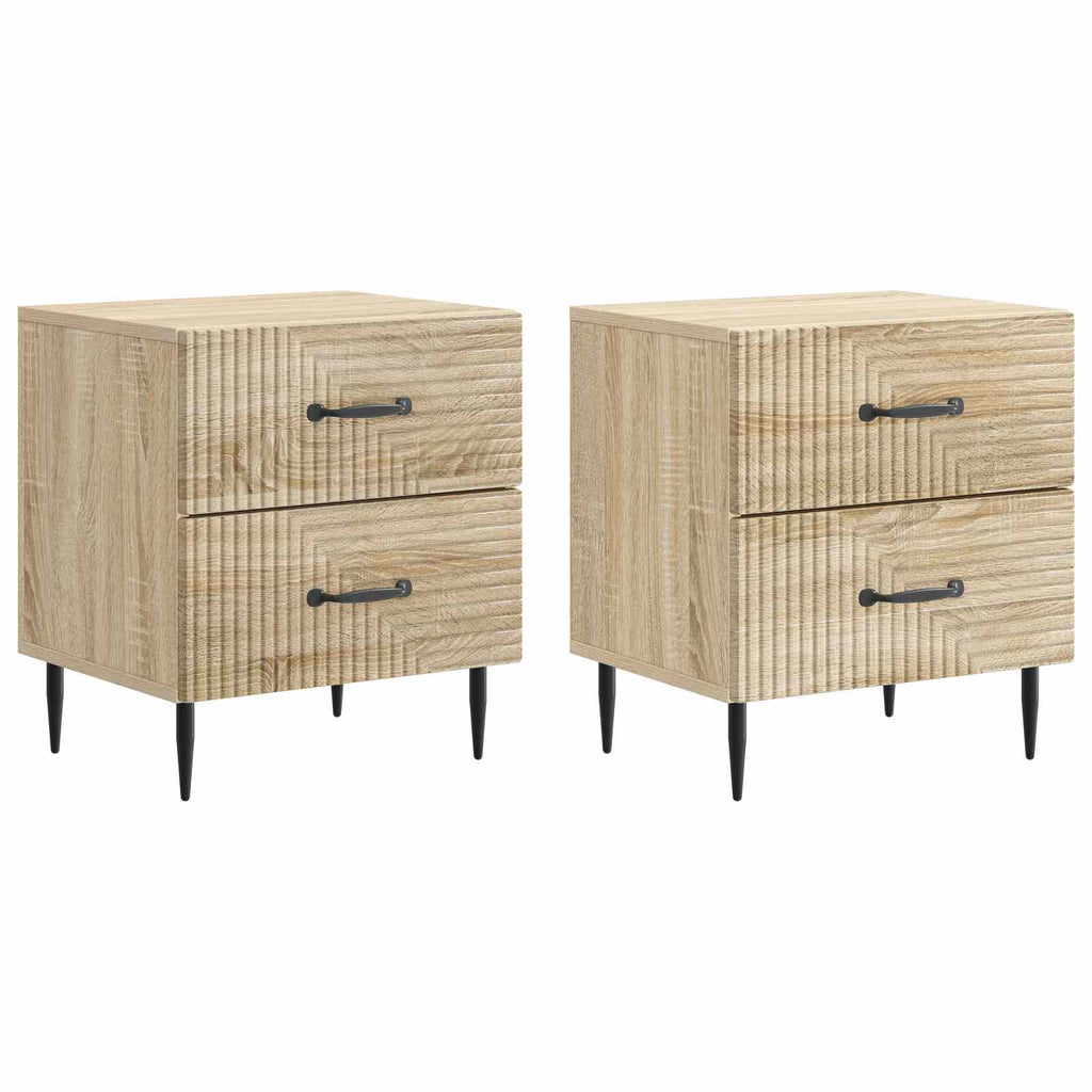 vidaXL Szafka Nocna z szufladą 2 pcs dąb Sonoma 43 x 34,5 x 47,5 cm