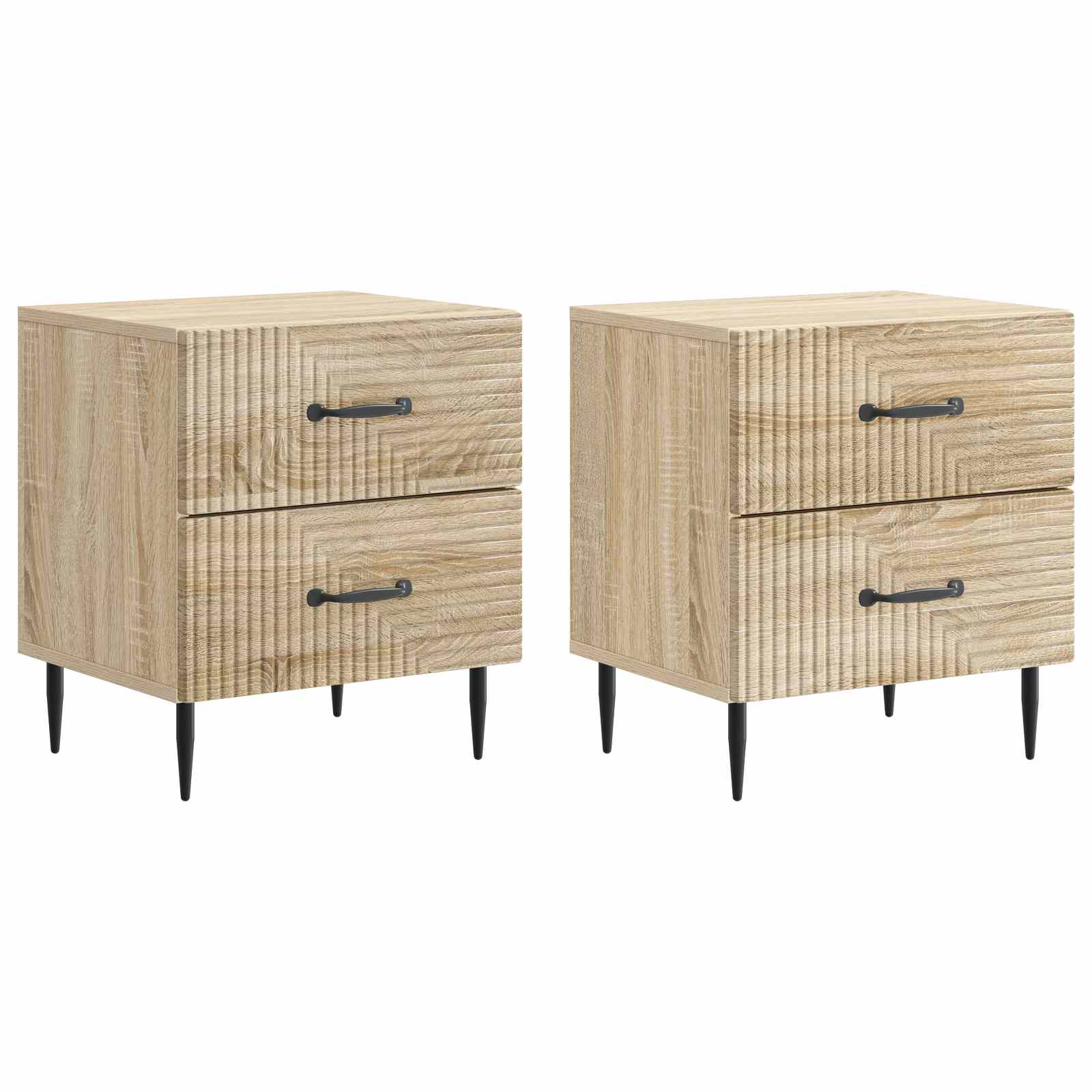 vidaXL Szafka Nocna z szufladą 2 pcs dąb Sonoma 43 x 34,5 x 47,5 cm