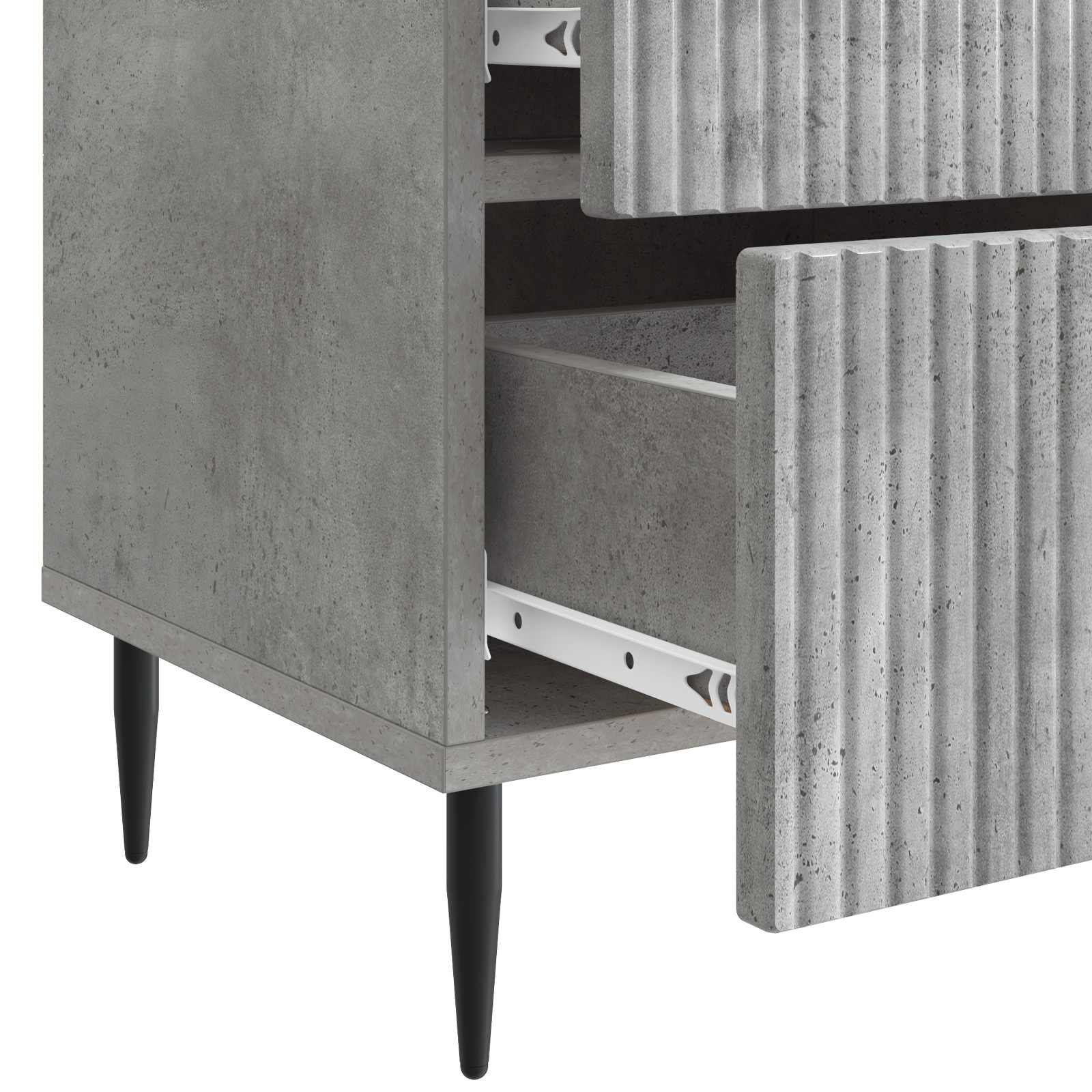 vidaXL Szafka Nocna z szufladą Betonowy szary 43 x 34,5 x 47,5 cm