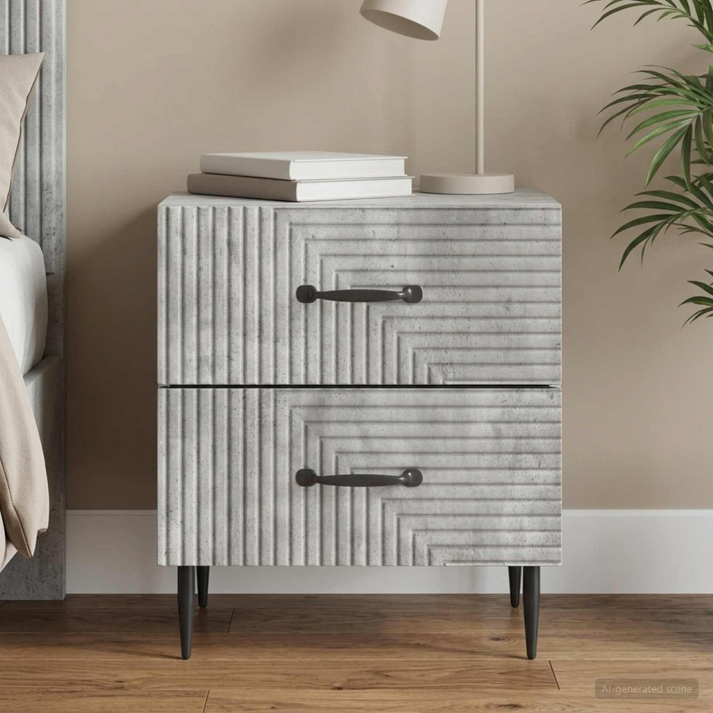 vidaXL Szafka Nocna Betonowy szary 43 x 34,5 x 47,5 cm