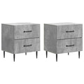 vidaXL Szafka Nocna 2 pcs Betonowy szary 43 x 34,5 x 47,5 cm