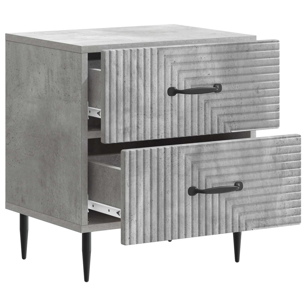 vidaXL Szafka Nocna 2 pcs Betonowy szary 43 x 34,5 x 47,5 cm