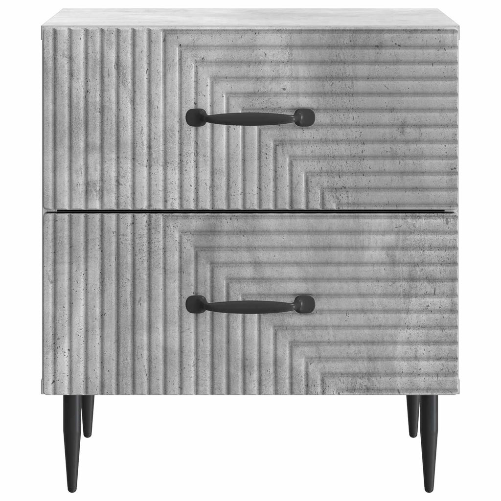 vidaXL Szafka Nocna 2 pcs Betonowy szary 43 x 34,5 x 47,5 cm
