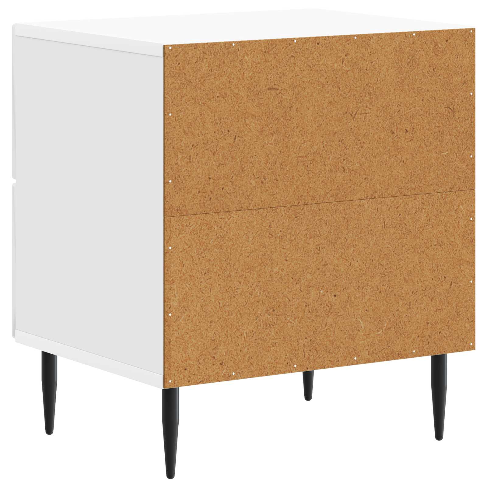 vidaXL Szafka Nocna 2 pcs Biały wysoki połysk 43 x 34,5 x 47,5 cm